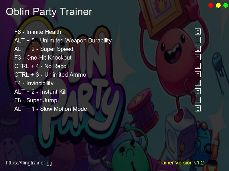 Oblin Party Trainer Fling