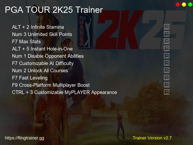 PGA TOUR 2K25 Trainer Fling