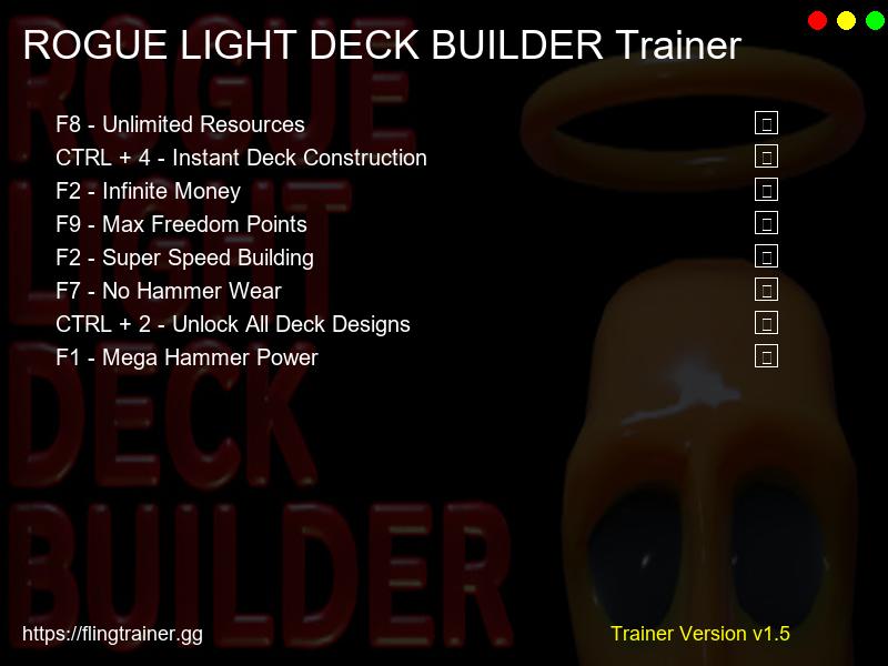 ROGUE LIGHT DECK BUILDER Trainer Fling