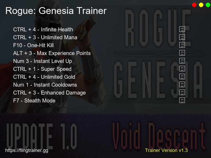 Rogue: Genesia Trainer Fling