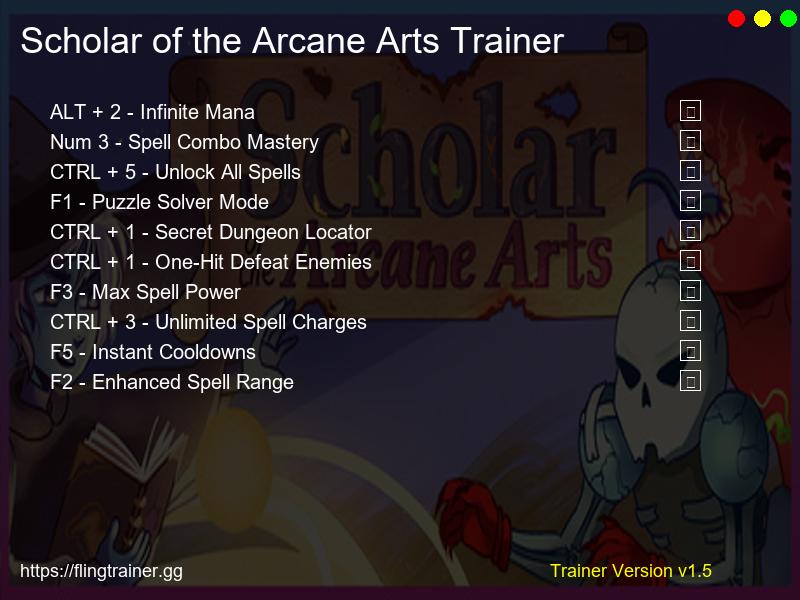 Scholar of the Arcane Arts Trainer Fling