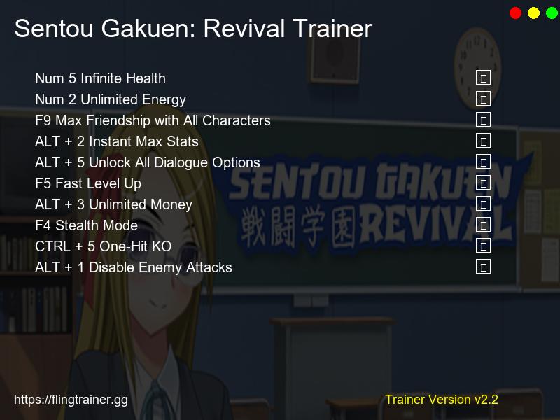 Sentou Gakuen: Revival Trainer Fling