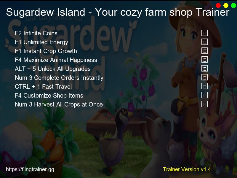 Sugardew Island - Your cozy farm shop Trainer Fling