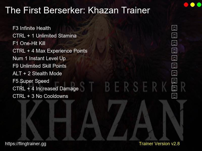 The First Berserker: Khazan Trainer Fling