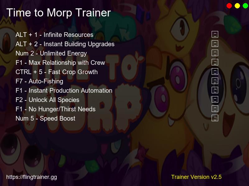 Time to Morp Trainer Fling