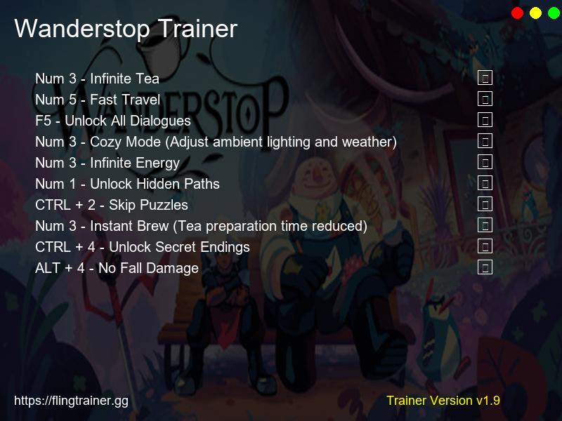 Wanderstop Trainer Fling