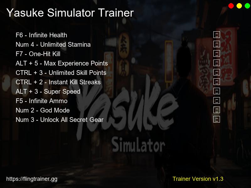 Yasuke Simulator Trainer Fling