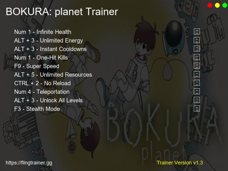 BOKURA: planet Trainer Fling