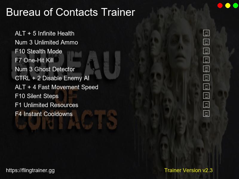Bureau of Contacts Trainer Fling