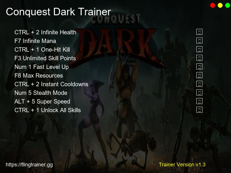 Conquest Dark Trainer Fling
