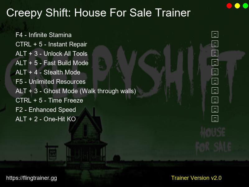 Creepy Shift: House For Sale Trainer Fling