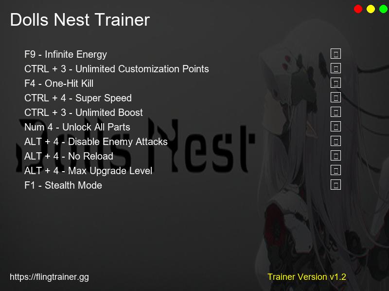 Dolls Nest Trainer Fling