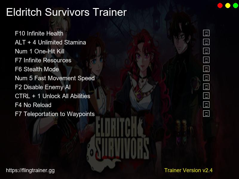 Eldritch Survivors Trainer Fling