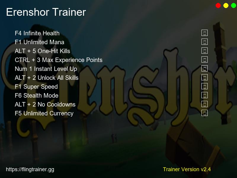 Erenshor Trainer Fling