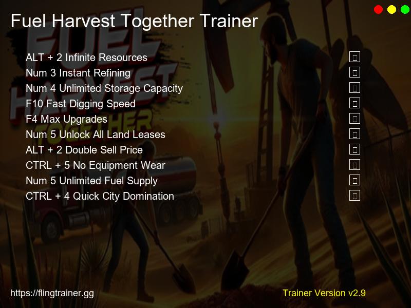 Fuel Harvest Together Trainer Fling