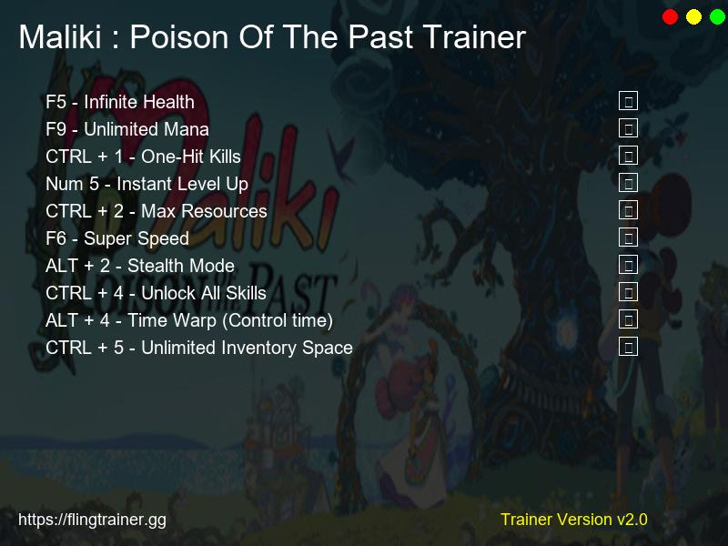 Maliki : Poison Of The Past Trainer Fling