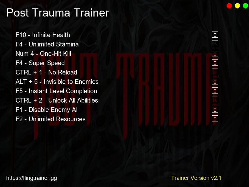 Post Trauma Trainer Fling