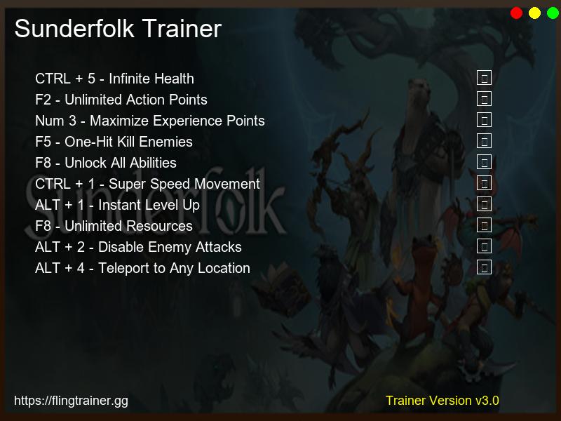 Sunderfolk Trainer Fling