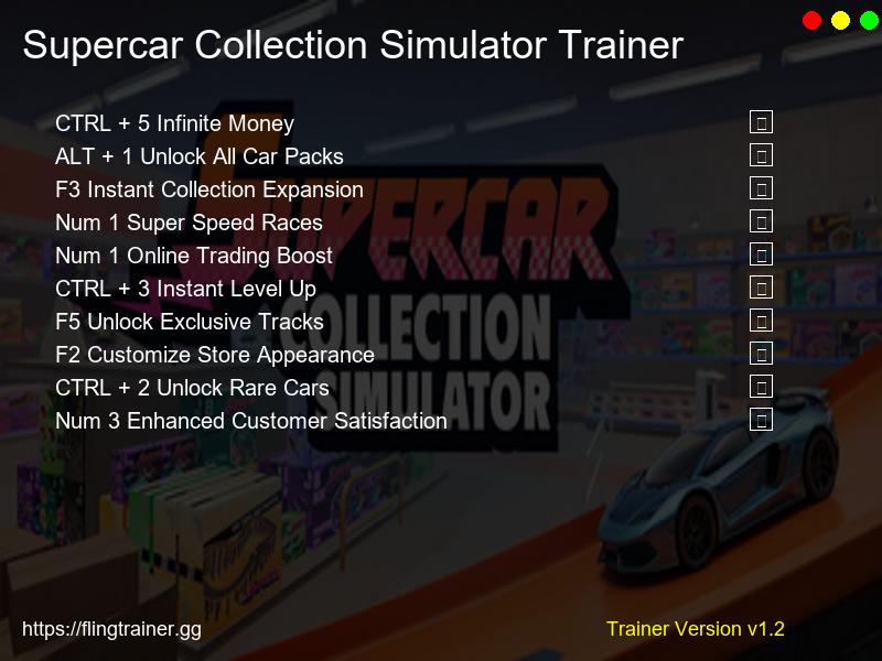 Supercar Collection Simulator Trainer Fling