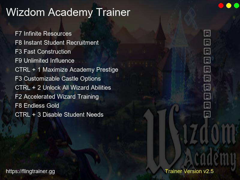 Wizdom Academy Trainer Fling
