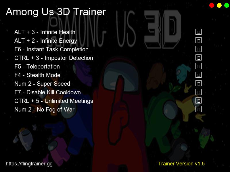Among Us 3D Trainer Fling