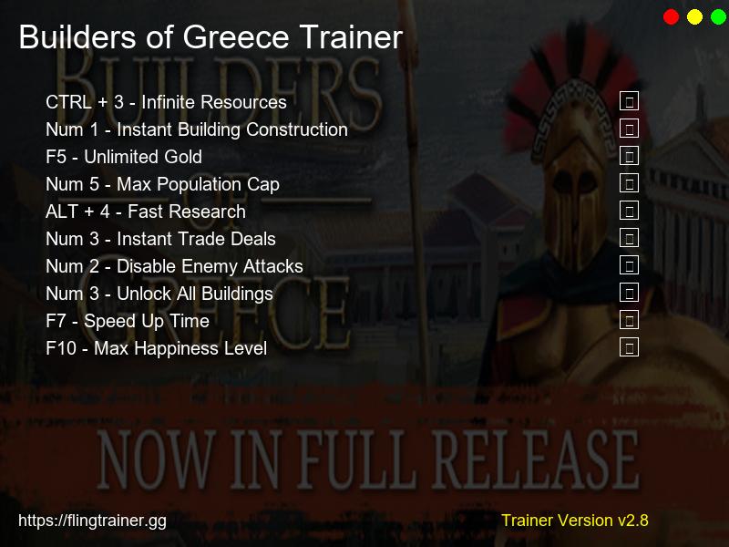 Builders of Greece Trainer Fling