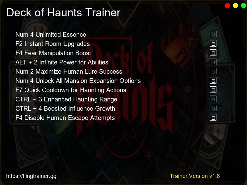 Deck of Haunts Trainer Fling