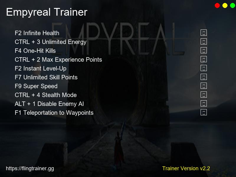 Empyreal Trainer Fling