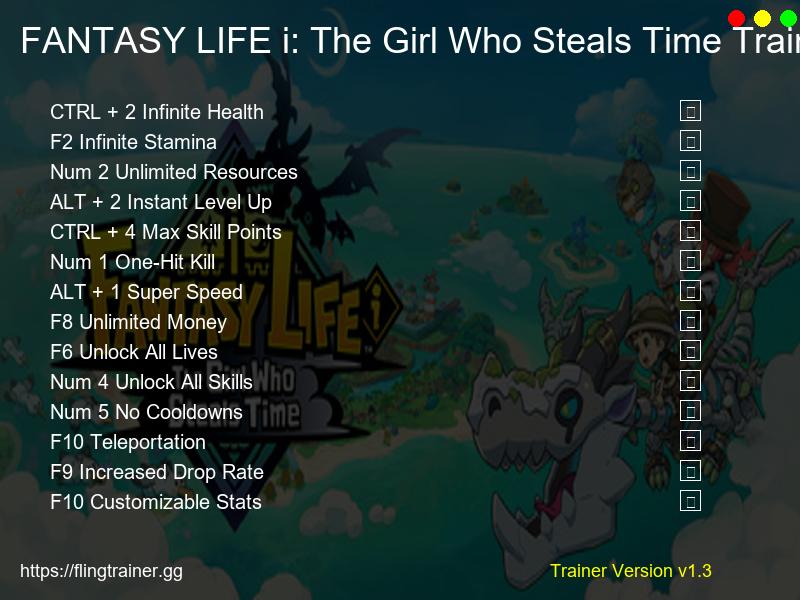FANTASY LIFE i: The Girl Who Steals Time Trainer Fling