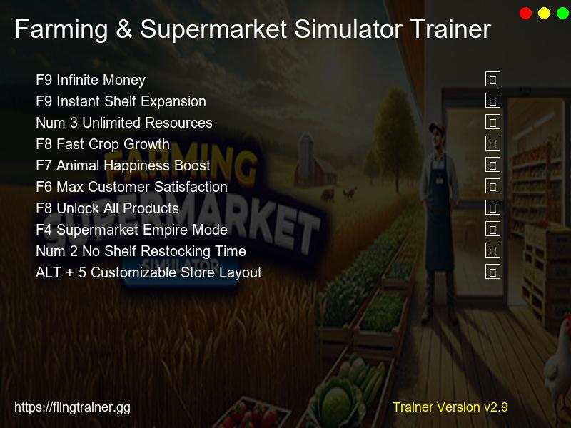 Farming & Supermarket Simulator Trainer Fling