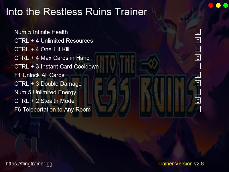 Into the Restless Ruins Trainer Fling