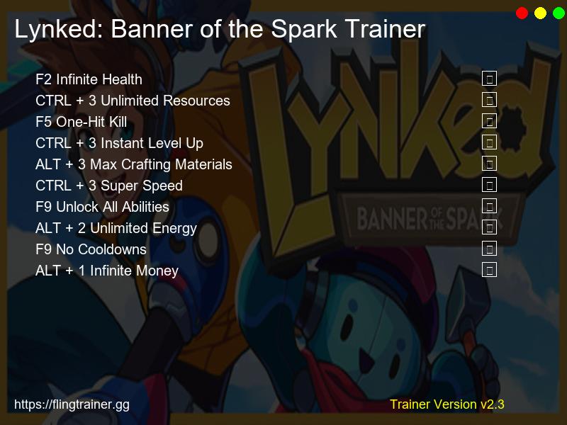 Lynked: Banner of the Spark Trainer Fling