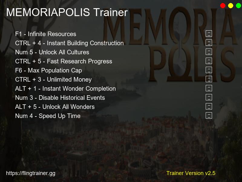 MEMORIAPOLIS Trainer Fling