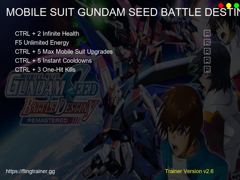 MOBILE SUIT GUNDAM SEED BATTLE DESTINY REMASTERED Trainer Fling