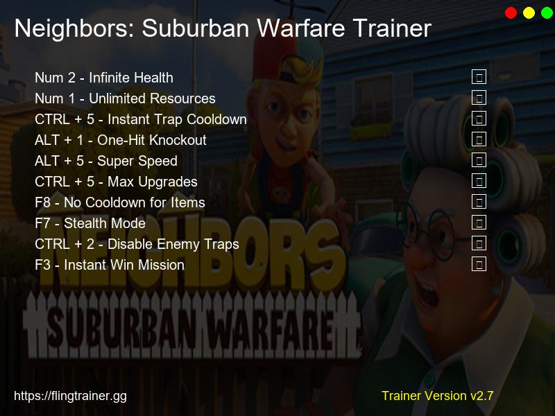 Neighbors: Suburban Warfare Trainer Fling