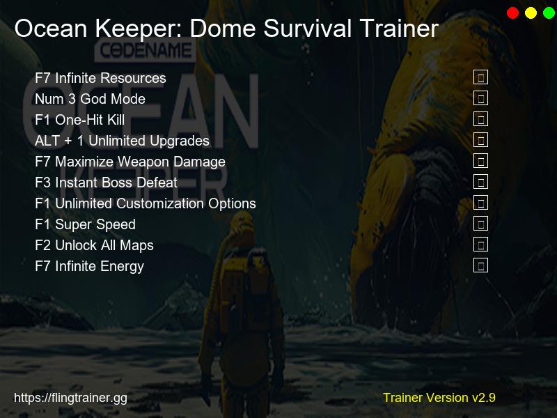 Ocean Keeper: Dome Survival Trainer Fling