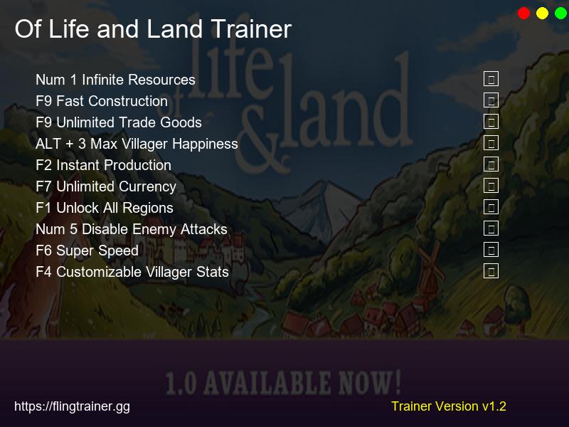 Of Life and Land Trainer Fling