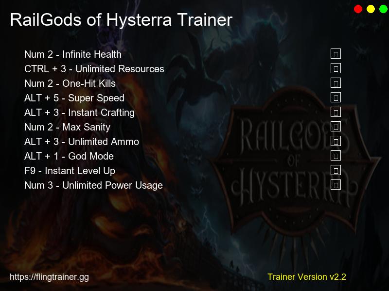 RailGods of Hysterra Trainer Fling