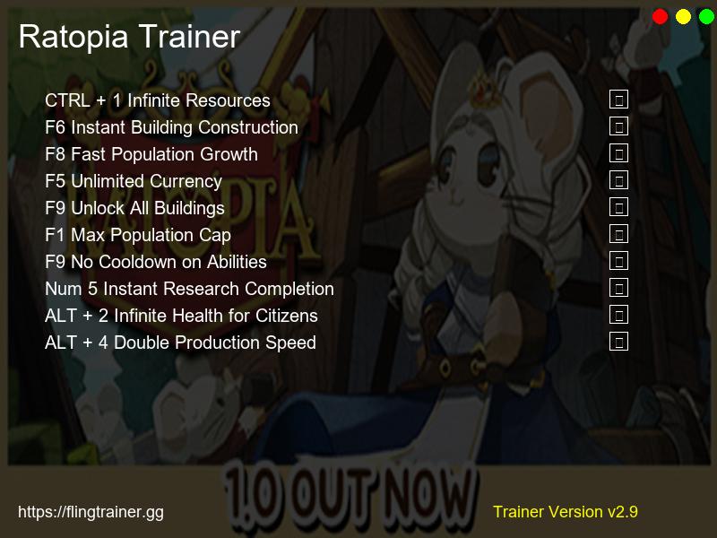Ratopia Trainer Fling