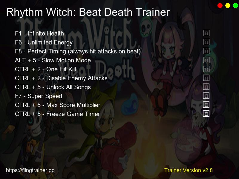Rhythm Witch: Beat Death Trainer Fling