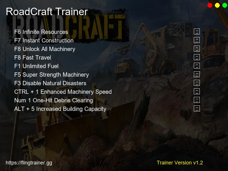 RoadCraft Trainer Fling