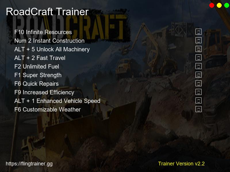 RoadCraft Trainer Fling