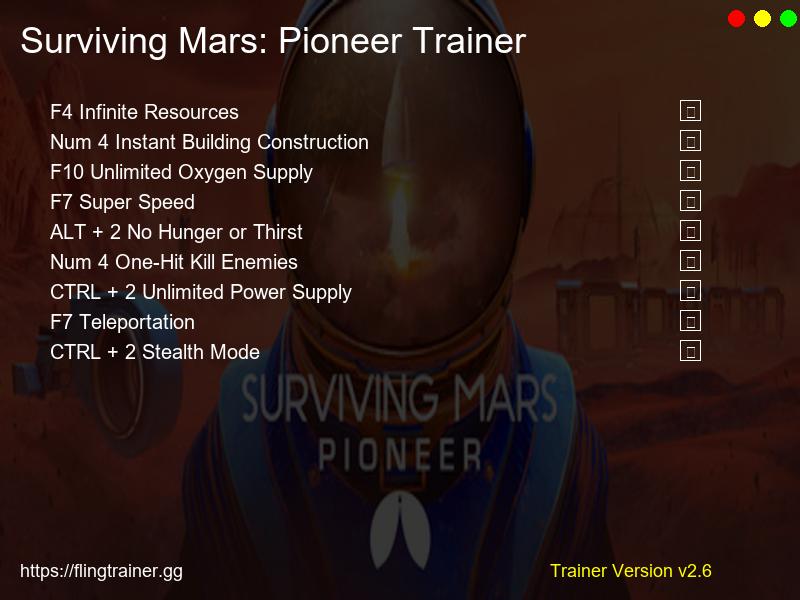 Surviving Mars: Pioneer Trainer Fling