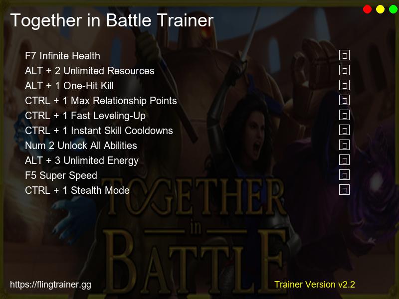 Together in Battle Trainer Fling