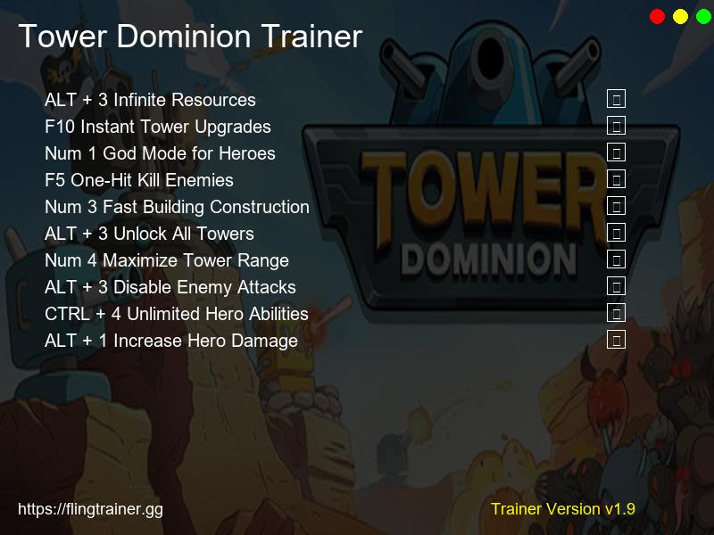 Tower Dominion Trainer Fling
