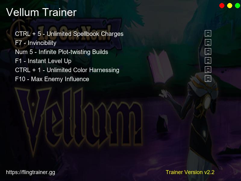 Vellum Trainer Fling