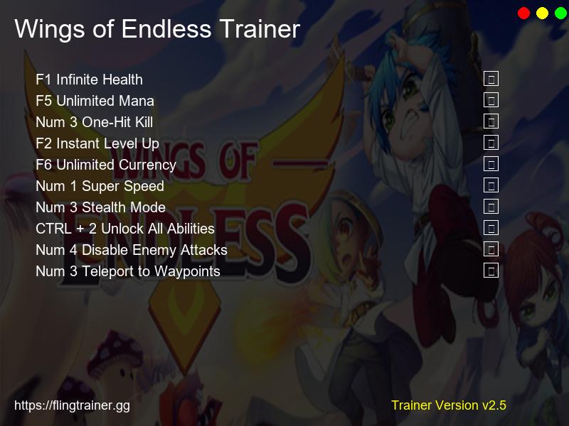 Wings of Endless Trainer Fling