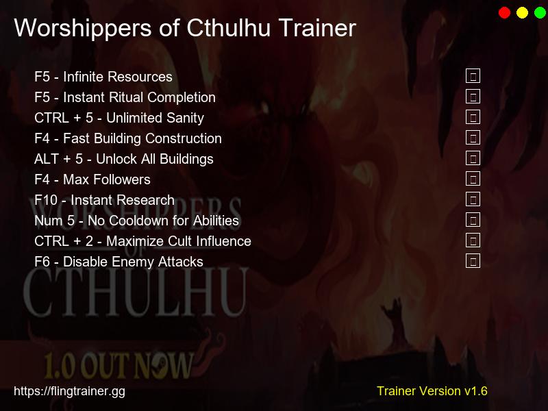 Worshippers of Cthulhu Trainer Fling
