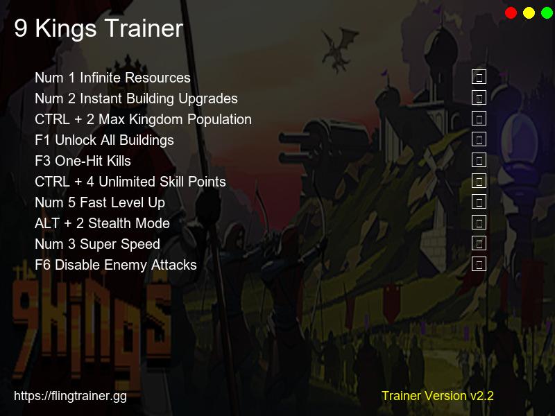 9 Kings Trainer Fling