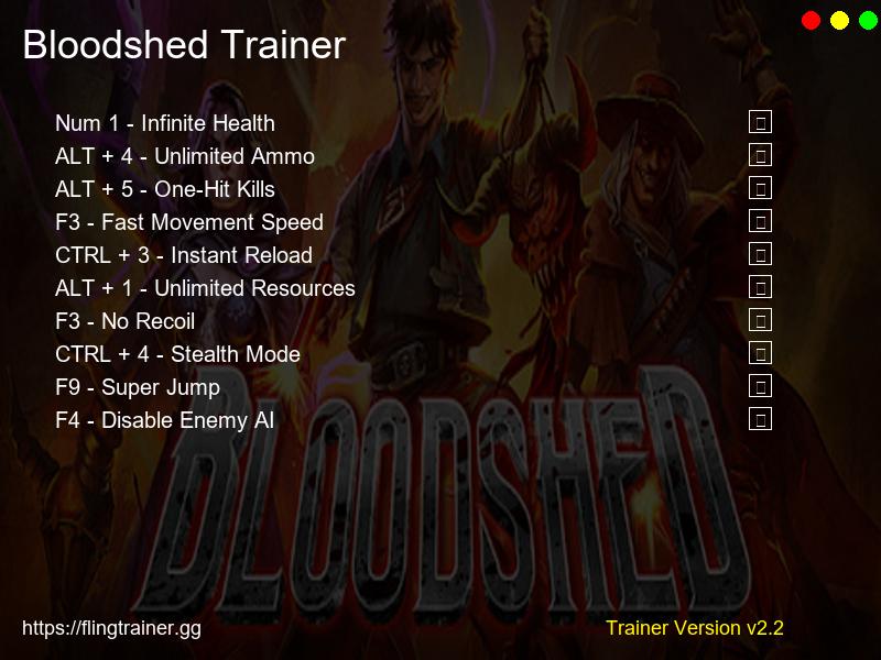 Bloodshed Trainer Fling